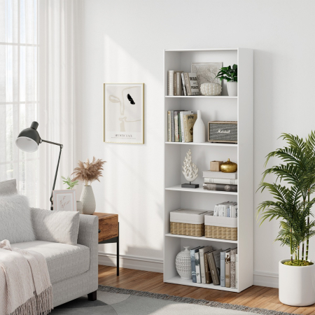 Standing Shelf wIth 5 Open Levels for Living Room