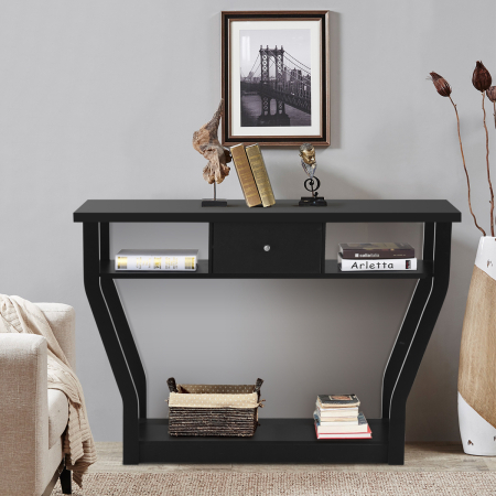Modern Entryway Table with Storage Drawer for Hallway