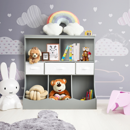 3-layer Kids Cubby Bin Combo Storage Organizer for kids' Room
