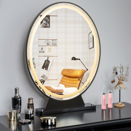 Large Lighted Makeup Mirror with Remote Control & 4 Colour Modes