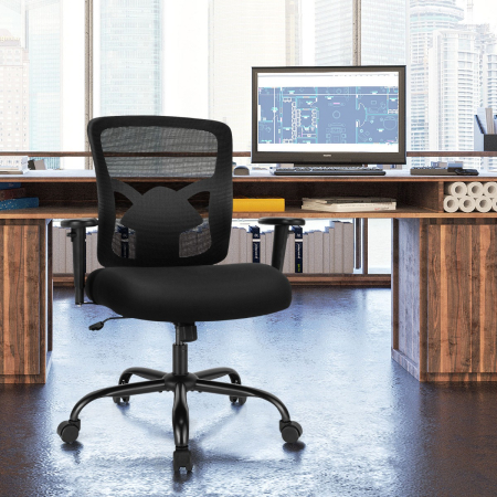 Mesh Ergonomic Swivel Chair with Lumbar Support for Office