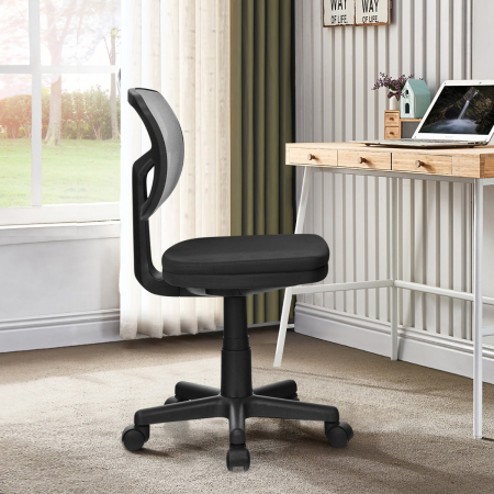 Low-Back Armless Mesh Computer Chair for Home & Office