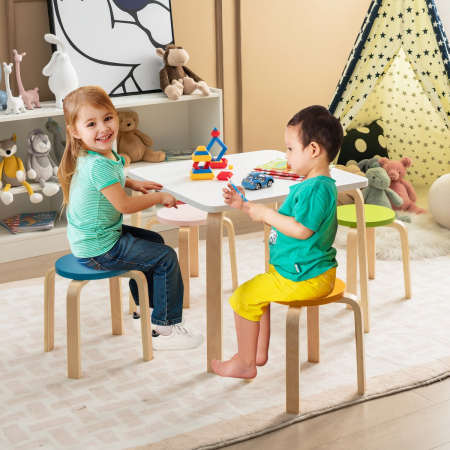 5 Pieces Kids Table & Chair Set for Kids Room