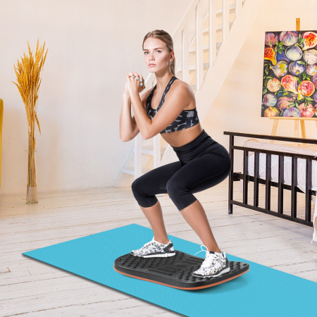 360° Rotation Standing Desk Anti Fatigue Mat with Massage Points & Anti-slip Base