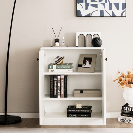 Freestanding  Modern Storage Cabinet with 3 Shelves for Living Room, Kitchen, Dining Room