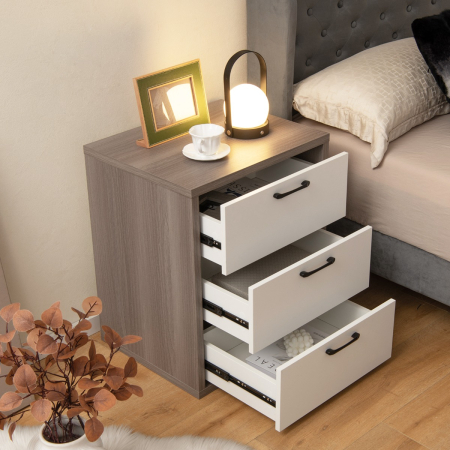 Modern Storage Organizer with 3 Pull-out Drawers for Living room, Bedroom