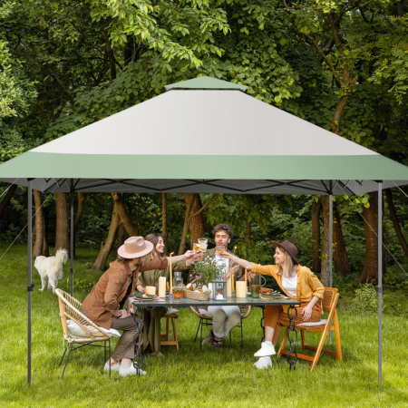 Pop-Up  Canopy Tent with 4 Reinforced Ribs & Wheeled Bag