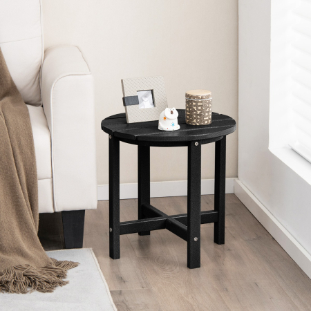 Side Table with Weather-Resistant Material for Patio/Porch/Garden