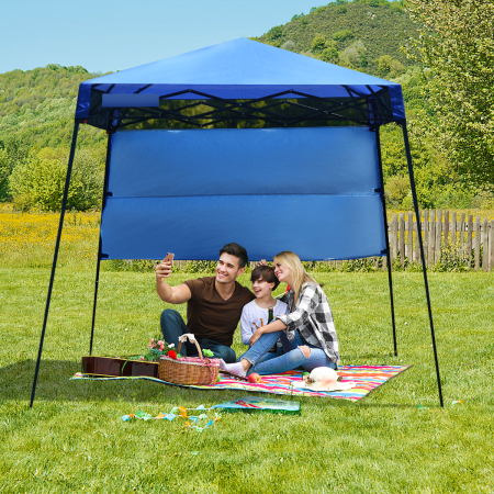 2.1m x 2.1m Slant Leg Pop-up Canopy with Backpack for Camping