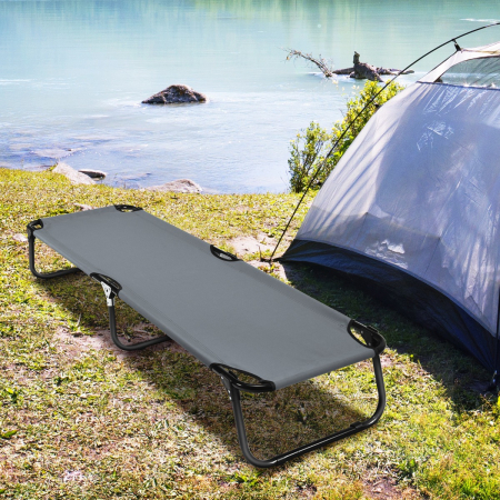 Portable Folding Camping Cot with Sturdy Metal Frame for Camping