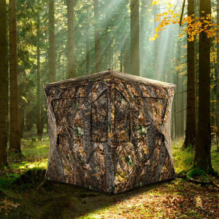 3 Person Pop-up Ground Tent with Gun Ports for Deer and Elk Hunting 