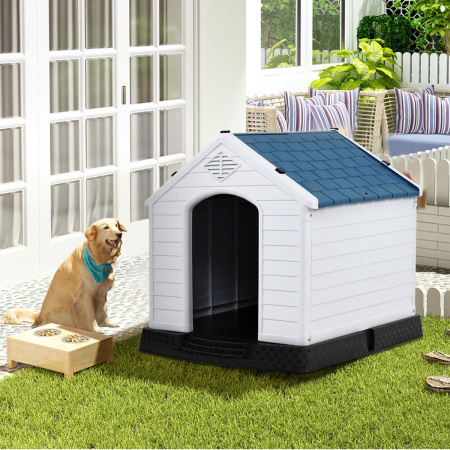 Dog House with Raised Floor and Fastening Device