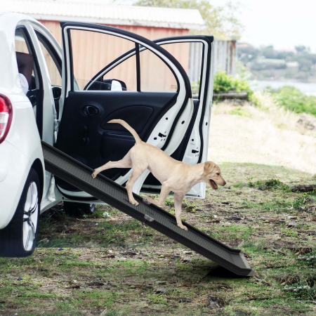 160cm Folding Pet Ramp with Non-slip Surface for Car & Bed