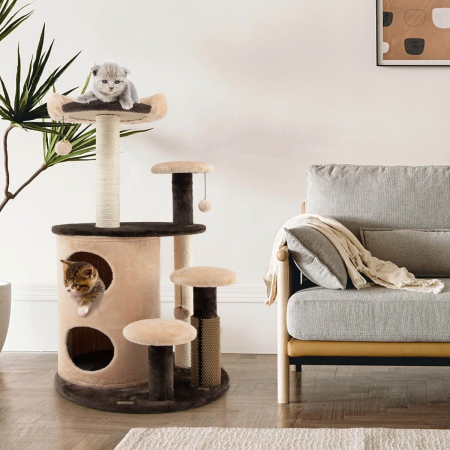 6-Tier Cat Tree Tower with Scratching Posts for Pet