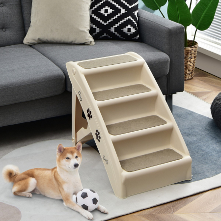COSTWAY Folding pet stairs