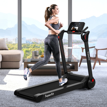 Foldable 2.25 HP Electric Treadmill with LED Display for Home & Office