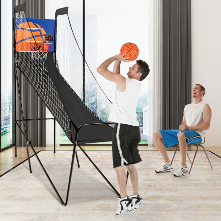 Portable Arcade Basketball Game with Electronic Scorer for Indoor Party