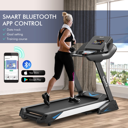 4.75 HP Treadmill with APP and Auto Incline for Home & Apartment