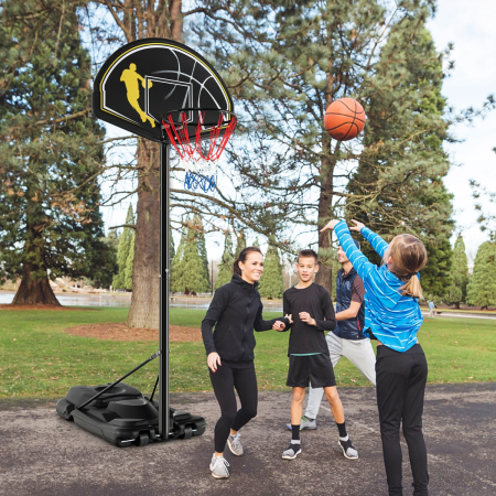 Portable Basketball Hoop with Wheels & Fillable Base for Kids
