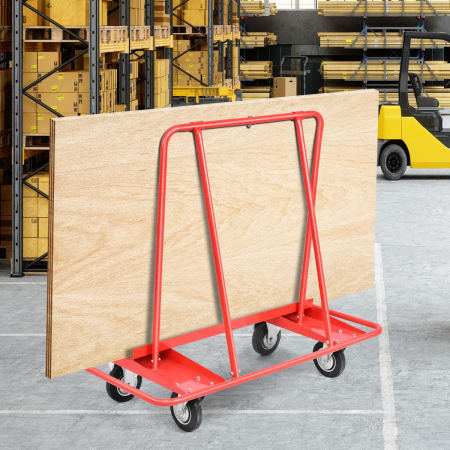 350 kg Heavy-Duty Rolling Drywall Cart Dolly for Handling Wall Panels