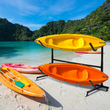 Freestanding Dual Kayak Rack for Kayaks & SUP & Canoes