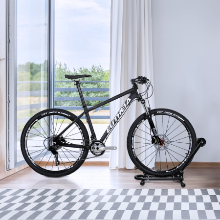 Foldable Bicycle Floor Parking Rack with non-slip foot pads for Garage