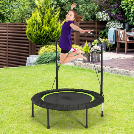 40 Inch Foldable Trampoline with 2 Resistance Bands