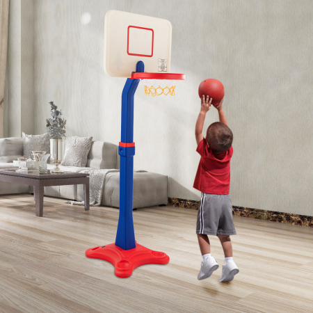 Height Adjustable Toddler Basketball Hoop Stand Set for Kids