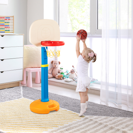 Height-Adjustable Toddler Basketball Stand with Kid-Friendly HDPE