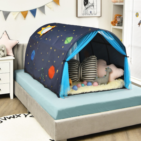 Kids Twin Sleeping Tent Playhouse with Carry Bag