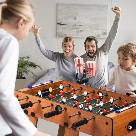 Folding Foosball Table with 2 Footballs for Game Room & Arcades