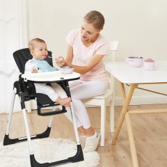 Costway Highchair for Babies and Toddlers with Multiple Adjustable Backrest