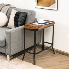 Costway Slim Night Table with Wooden Tabletop for Living Room