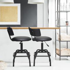 Costway Modern Swivel Bar Stool with Adjustable Height for Shop & Bar