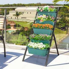 Costway 5-tier Vertical Raised Garden Bed with 5 Container Boxes