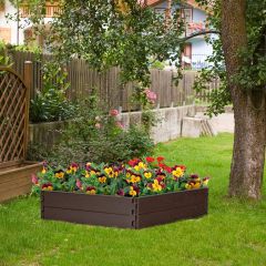 Costway Raised Garden Bed with 2 Configurations of Rectangular and Hexagon