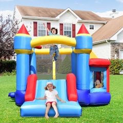 Costway 5-in-1 Inflatable Kids Jumping Castle Bouncer with Slide (No Blower)