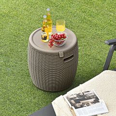 Costway 45L Patio Weather-resistant Ice Cooler with Lid for Party and Poolside