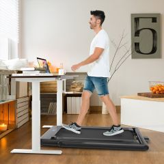 Costway 2-in-1 Folding Treadmill with Dual LED Display for Home