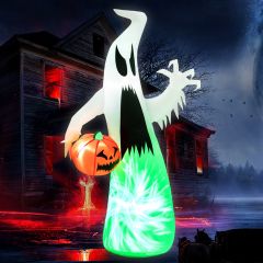 Costway 172 CM Inflatable Halloween Hunting Ghost with Built-in LED Light