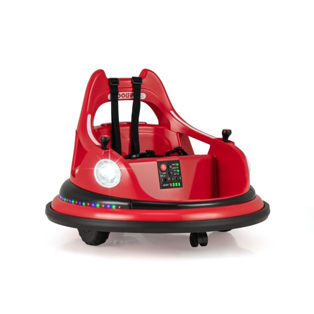 12V Battery Powered Kids Ride On Bumper Car with Remote Control and Dual Joysticks Costway