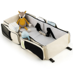 3 in 1 Baby Bassinet Diaper Bag with Fitted Sheet